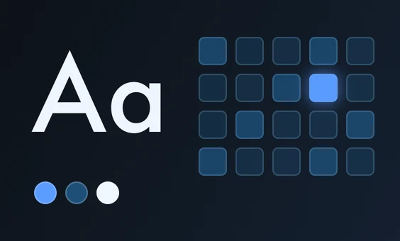 Tessera cover: blue tile grid